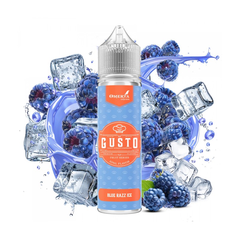 Longfill Omerta 10/60ml - Gusto Blue Razz Ice (A25) | Eliq Vapoteur