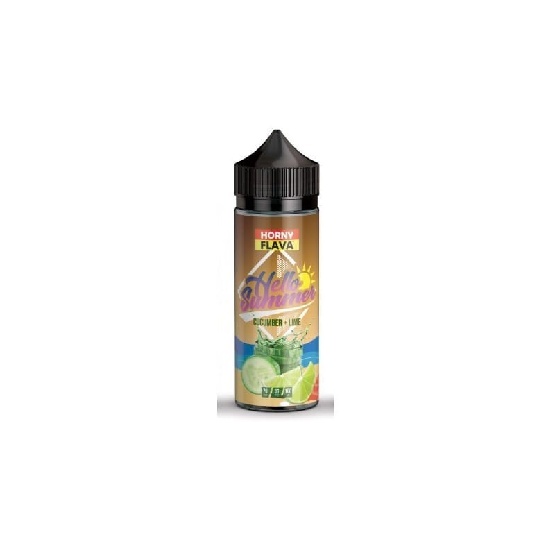 Premix Horny Flava 100/120ml - Hello Summer Cucumber Lime | Eliq Vapoteur