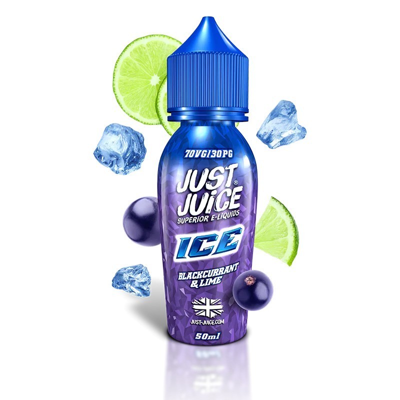 Premix Just Juice 50/60ml - Blackcurrant & Lime Ice | Eliq Vapoteur