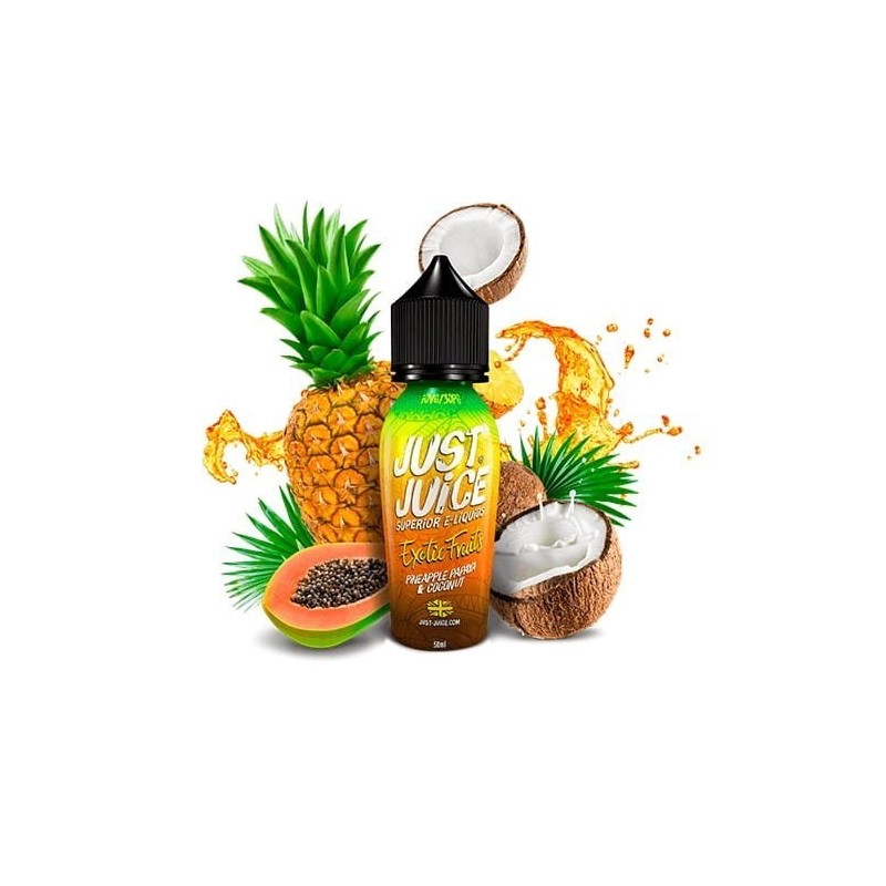 Premix Just Juice 50/60ml - Pineapple, Papaya & Coconut | Eliq Vapoteur