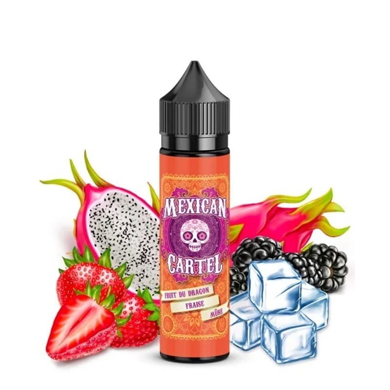 Premix Mexican Cartel 50/60ml - Fruit du Dragon Fraise Mûre | Eliq Vapoteur