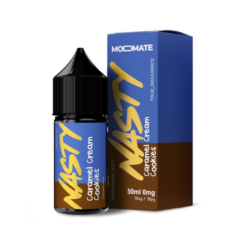 Premix Nasty Juice 50/60ml - Caramel Cream Cookie | Eliq Vapoteur