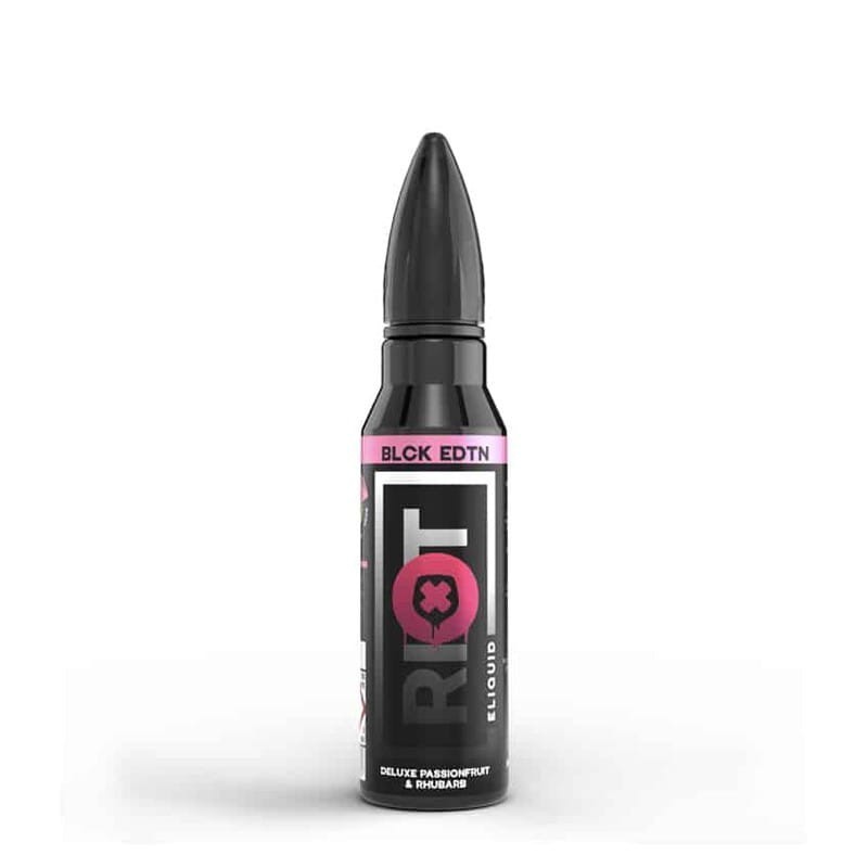 Premix Riot Squad BLACK EDITION 50/60ml - Délice Fruit de la Passion & Rhubarbe | EliqVapoteur