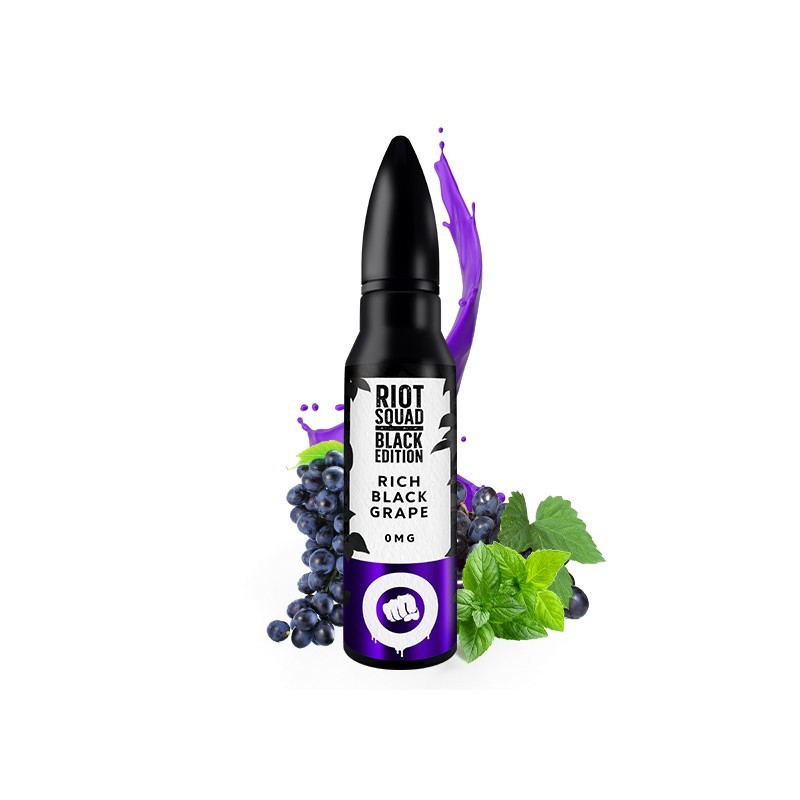Premix Riot Squad BLACK EDITION 50/60ml - Rich Black Grape | Eliq Vapoteur