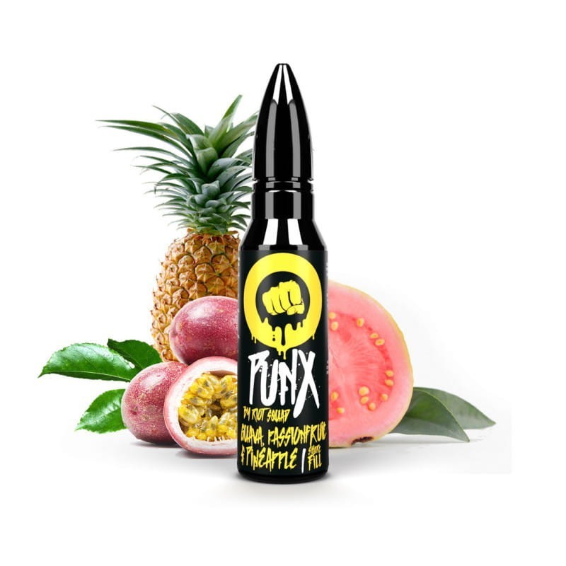 Premix Riot Squad Punx 50/60ml - Guava, Passionfruit & Pineapple | Eliq Vapoteur