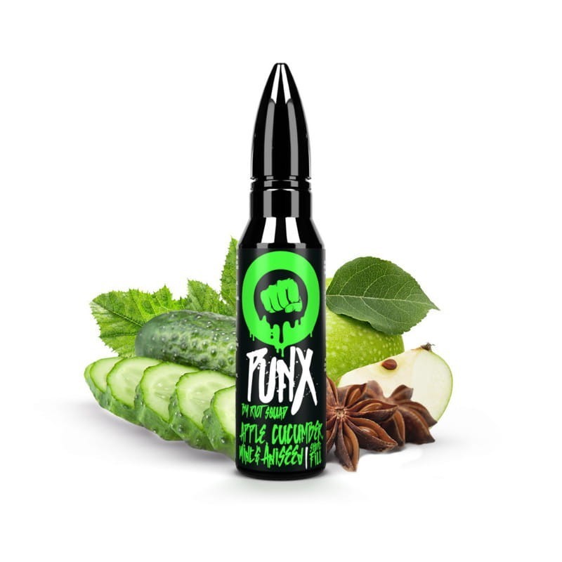 Premix Riot Squad Punx 50/60ml - Apple, Cucumber, Mint & Aniseed | Eliq Vapoteur