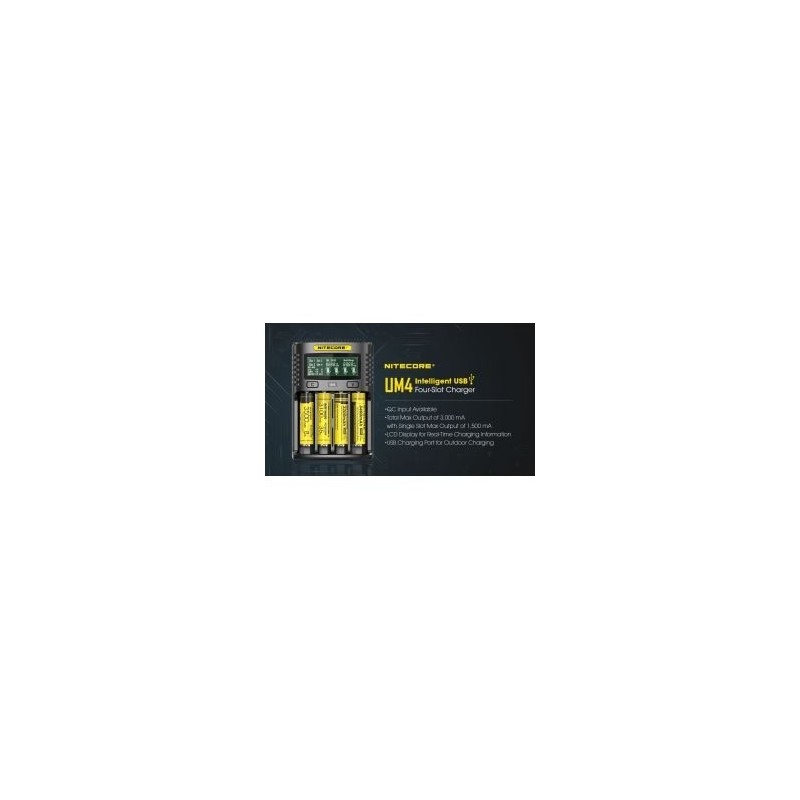Nitecore - Ładowarka / Chargeur UM4 | Eliq Vapoteur