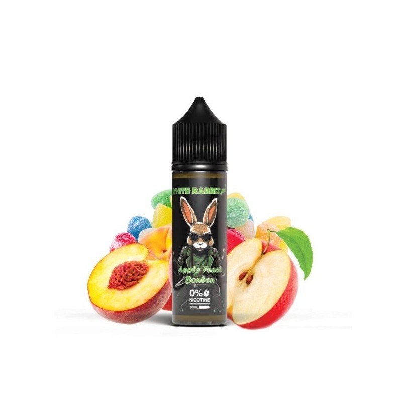 Premix White Rabbit 50/60ml - Pomme Pêche Bonbon | EliqVapoteur