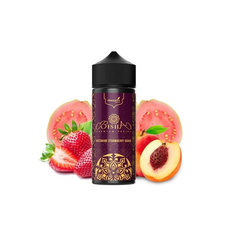 Bisha by Omerta Liquids 100/120ml - Nectarine Strawberry Guava | EliqVapoteur