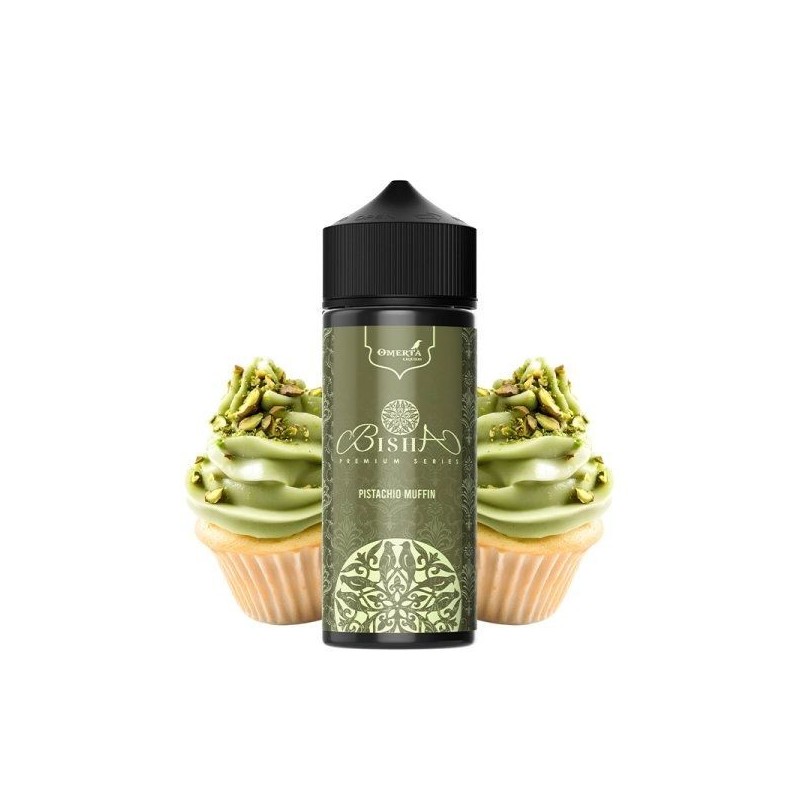 Bisha by Omerta Liquids 100/120ml - Pistachio Muffin | EliqVapoteur