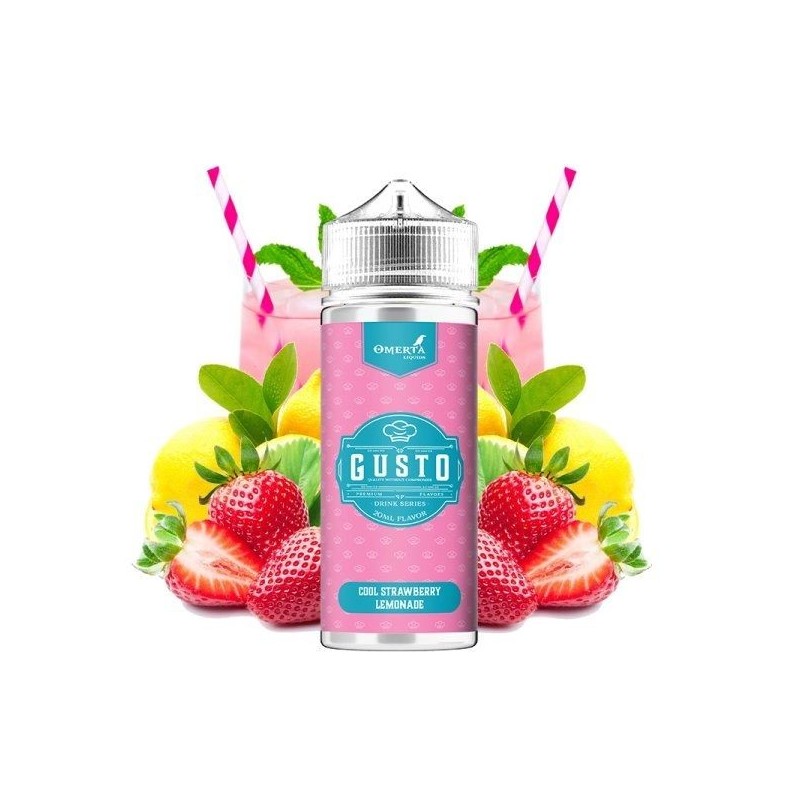 Premix Gusto by Omerta Liquids 100/120ml - Cool Strawberry Lemonade | Eliq Vapoteur