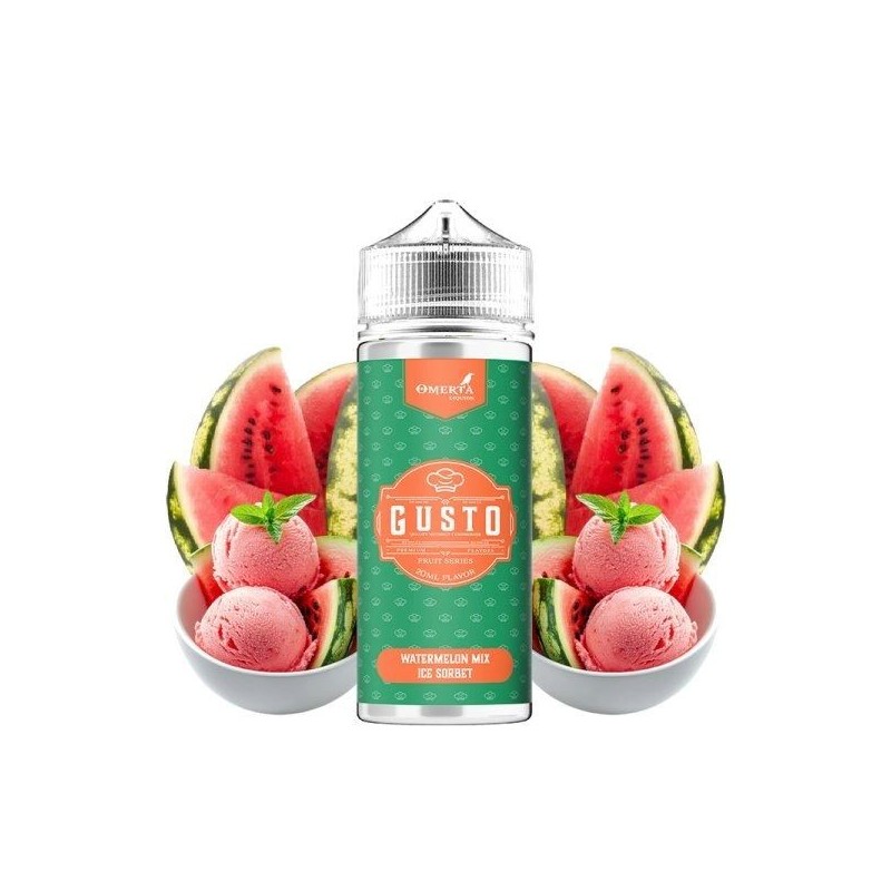 Premix Gusto by Omerta Liquids 100/120ml - Watermelon Mix Ice Sorbet | Eliq Vapoteur