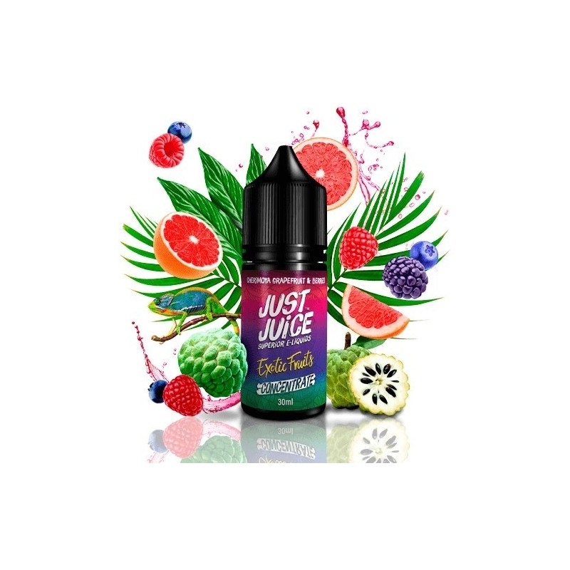 Concentré Just Juice Exotic Fruits - Cherimoya Pamplemousse & Baies 30ml | EliqVapoteur
