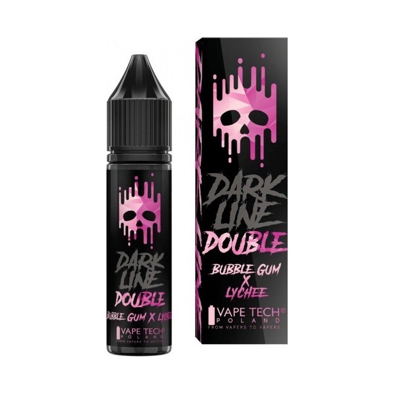 Premix Double Dark Line 5/15ml - Bubble Gum & Lychee | Eliq Vapoteur