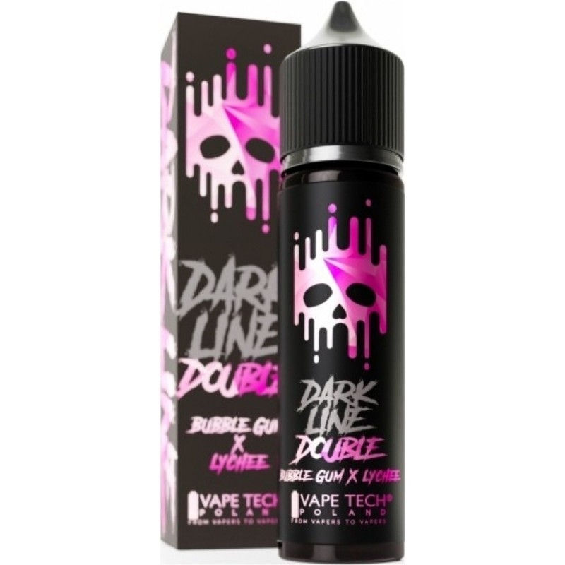 Longfill DARK LINE Double 8/60ml - Bubble Gum Lychee (A25) | Eliq Vapoteur