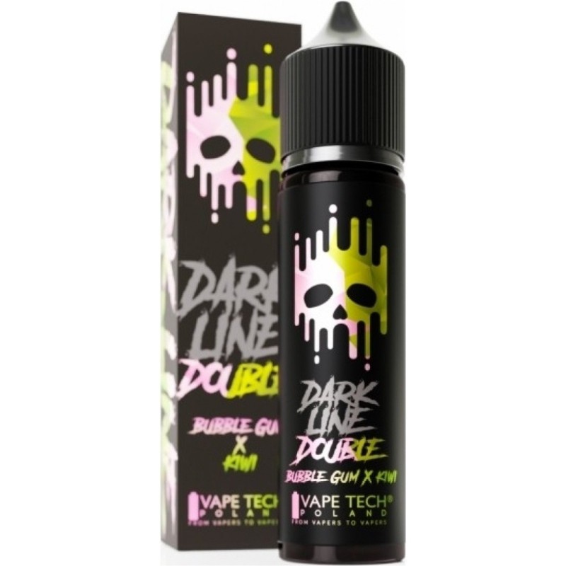 Longfill DARK LINE Double 8/60ml - Bubble Gum Kiwi (A25) | Eliq Vapoteur