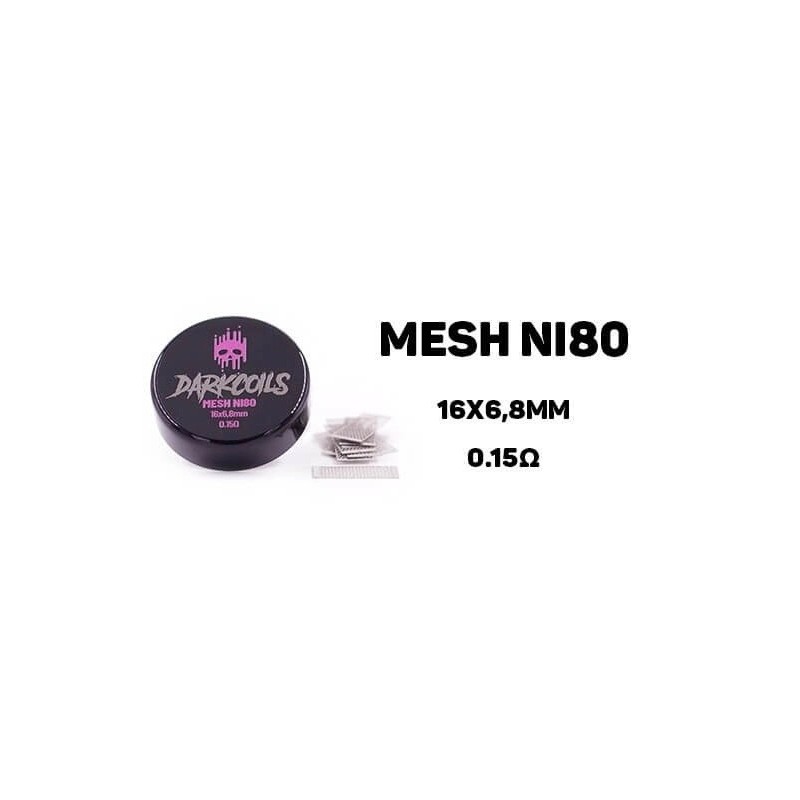 Siatka DARK COILS - MESH Ni80 16x6.8mm 0.15ohm (10szt) | Eliq Vapoteur