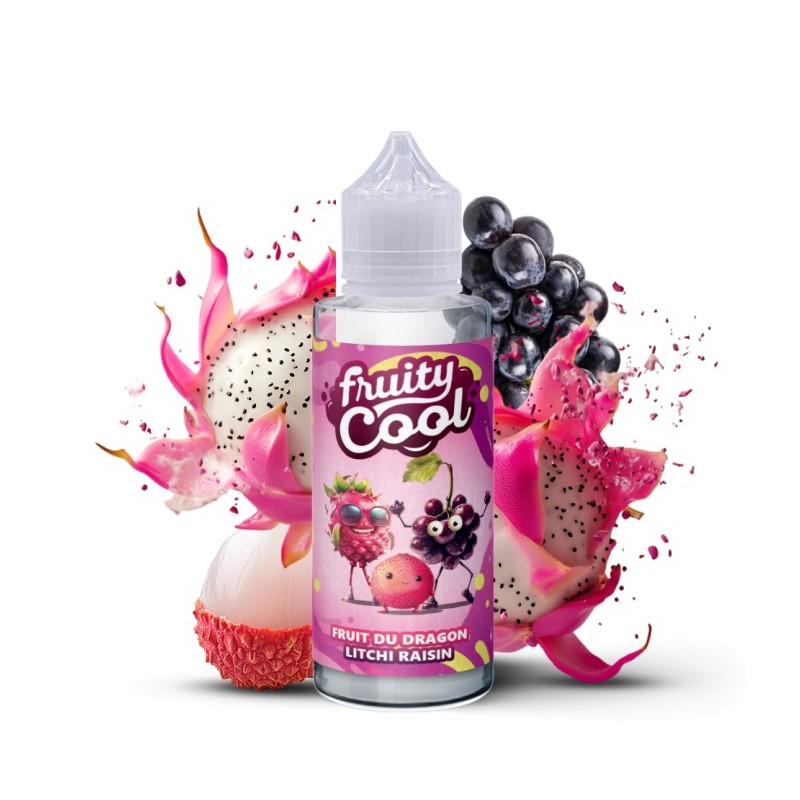 Premix Fruity Cool 100/120ml - Fruit du dragon litchi raisin | Eliq Vapoteur