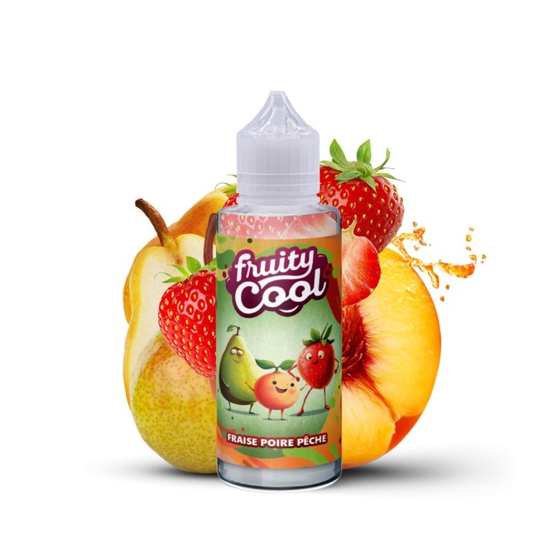 Premix Fruity Cool 100/120ml - Fraise poire pêche | Eliq Vapoteur