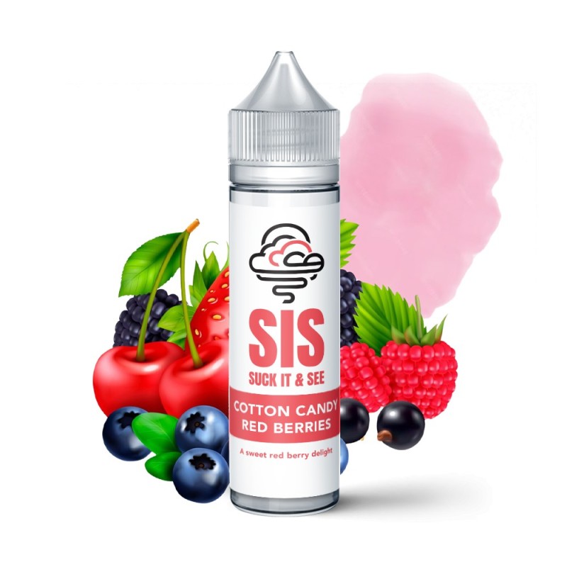 Premix SIS 50/75ml - Cotton Candy Red Berries (Barbe à papa aux baies rouges) | Eliq Vapoteur