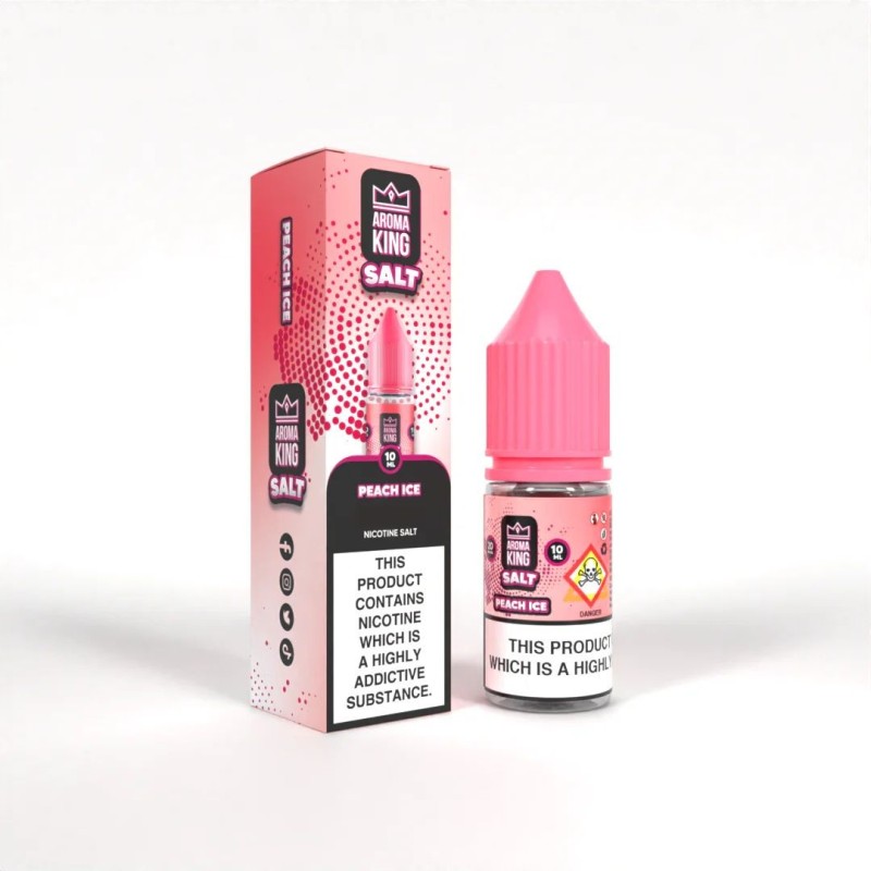Liquid Aroma King Nic Salt 10ml - Pêche Glacée 20mg | Eliq Vapoteur