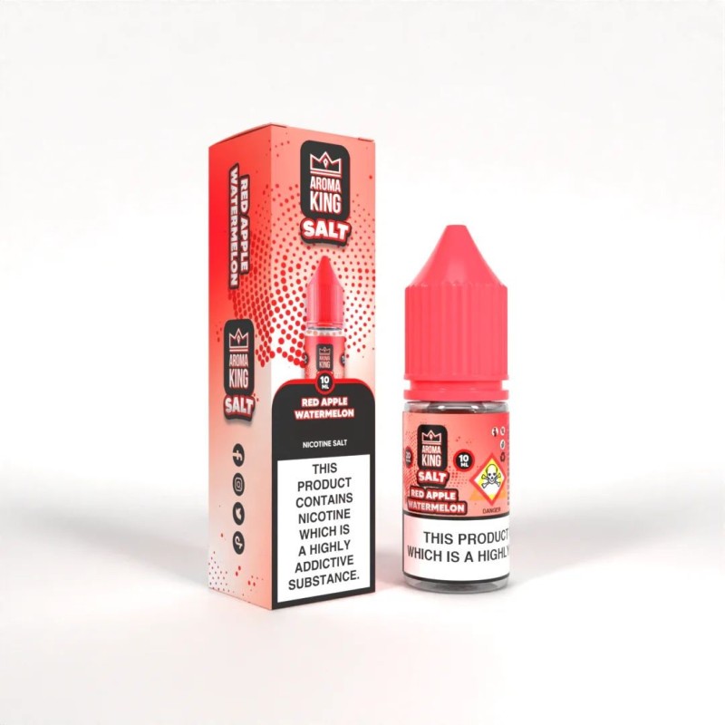 Aroma King Nic Salt 10ml - Pomme Rouge Pastèque 20mg | Eliq Vapoteur