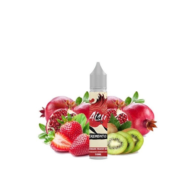 Liquid Aisu Eremento Salt 10ml - Grenade Strawberry Kiwi 20mg | Eliq Vapoteur