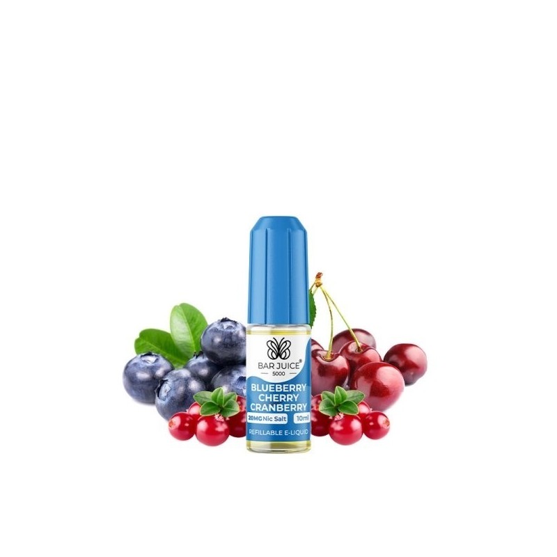 Liquid Bar Juice 5000 10ml - Blueberry Cherry Cranberry 20mg | Eliq Vapoteur