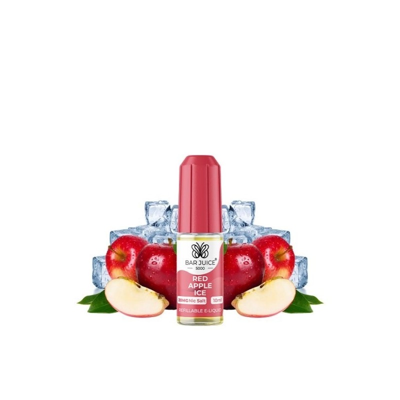 Liquid Bar Juice 5000 10ml - Red Apple Ice 20mg | Eliq Vapoteur