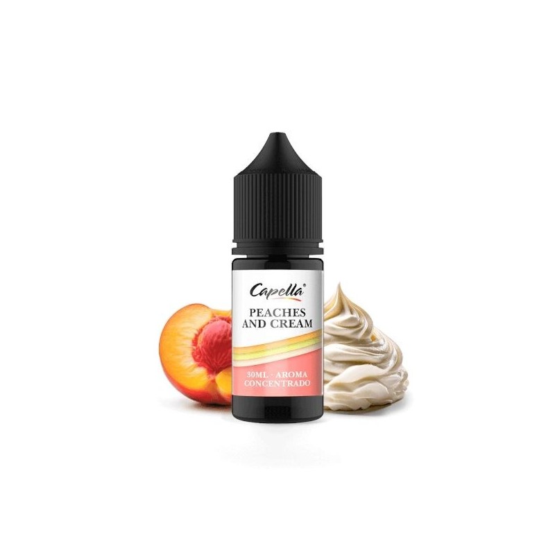 Concentré Capella - Peaches And Cream 30ml | EliqVapoteur
