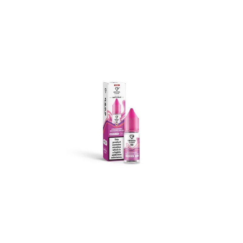 Liquid Crystal Clear Salts 10ml - Strawberry Watermelon Ice 20mg | Eliq Vapoteur