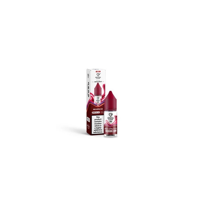 Liquid Crystal Clear Salts 10ml - Red Apple Ice 20mg | Eliq Vapoteur