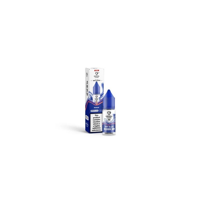 Liquid Crystal Clear Salts 10ml - Mr Blue 20mg | Eliq Vapoteur