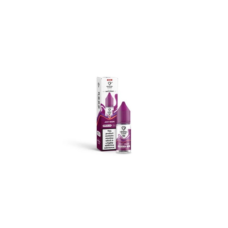 Liquid Crystal Clear Salts 10ml - Juicy Grape 20mg | Eliq Vapoteur