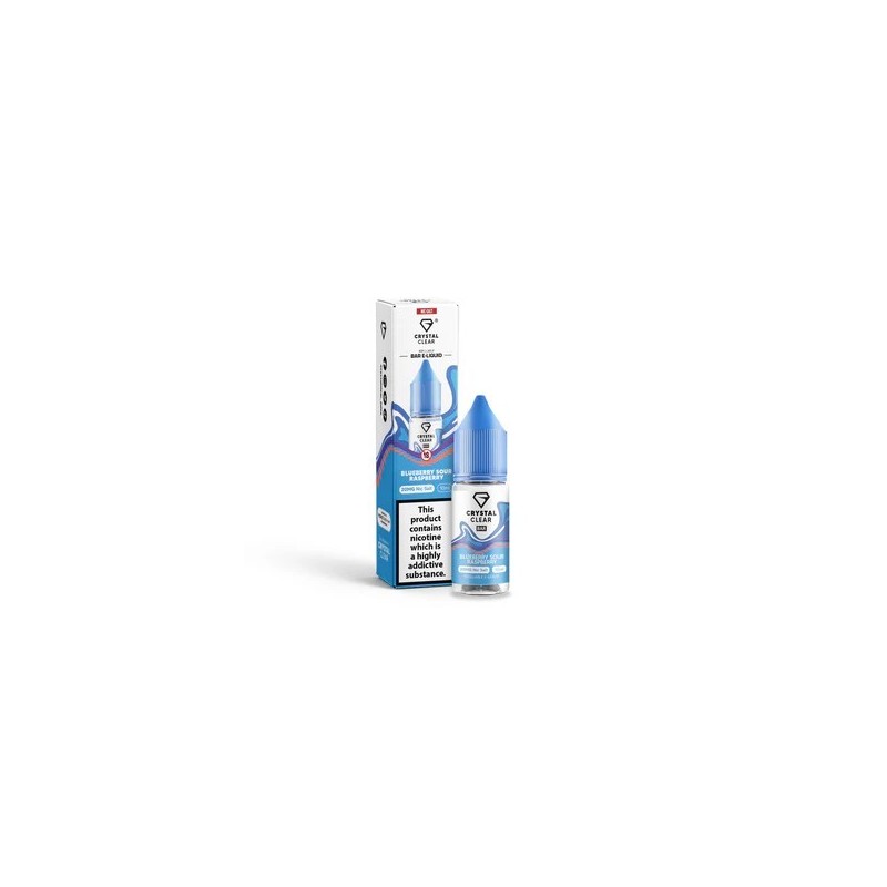 Liquid Crystal Clear Salts 10ml - Blueberry Sour Raspberry 20mg | Eliq Vapoteur