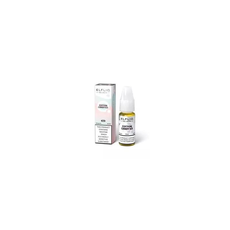 Liquid Elfbar Elfliq Salt 10ml - Cotton Candy Ice 20mg | Eliq Vapoteur