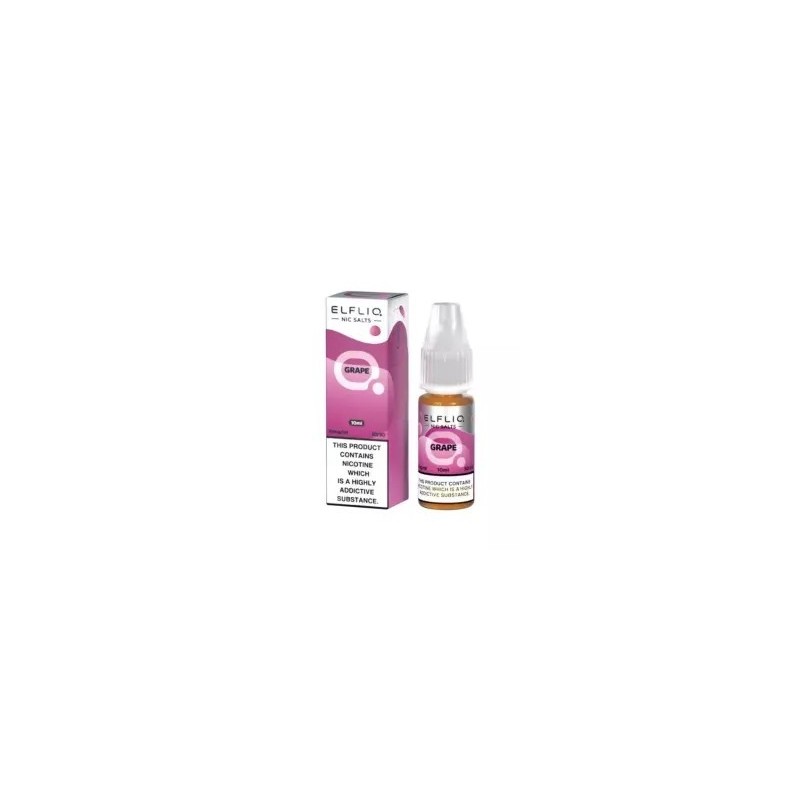 Liquid Elfbar Elfliq Salt 10ml - Grape 20mg | Eliq Vapoteur