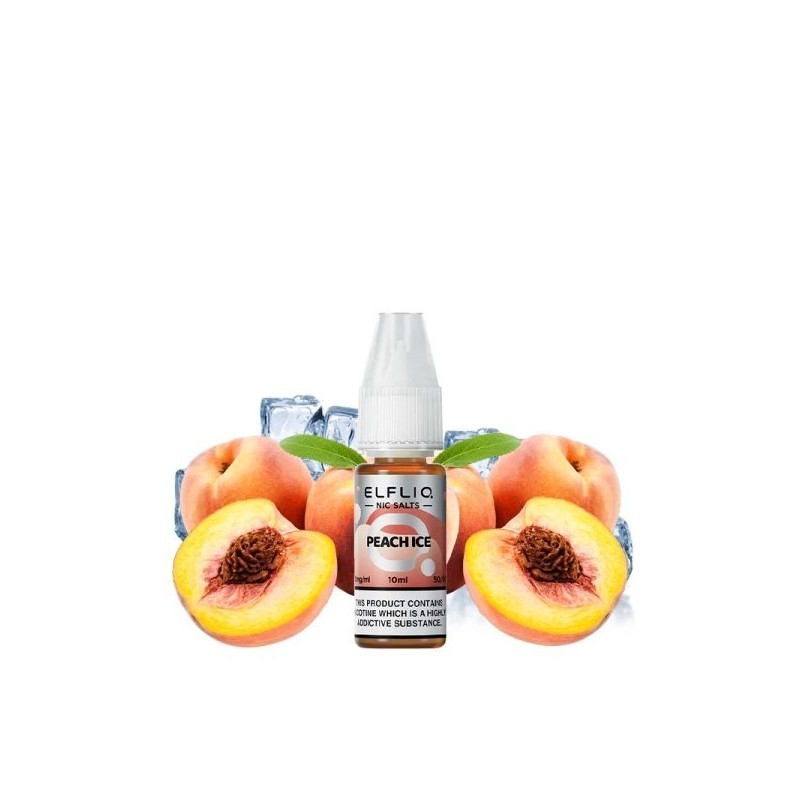 Liquid Elfbar Elfliq Salt 10ml - Peach Ice 20mg | Eliq Vapoteur