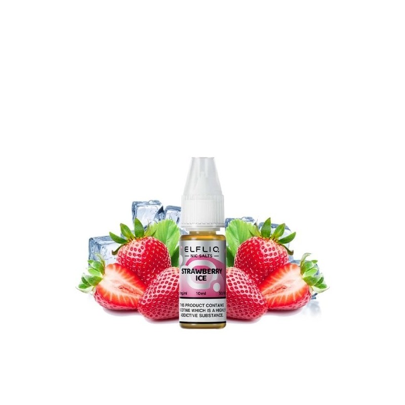 Liquid Elfbar Elfliq Salt 10ml - Strawberry Ice 20mg | Eliq Vapoteur Liquid Elfbar Elfliq Salt 10ml - Strawberry Ice 20mg | Eliq Vapoteur
