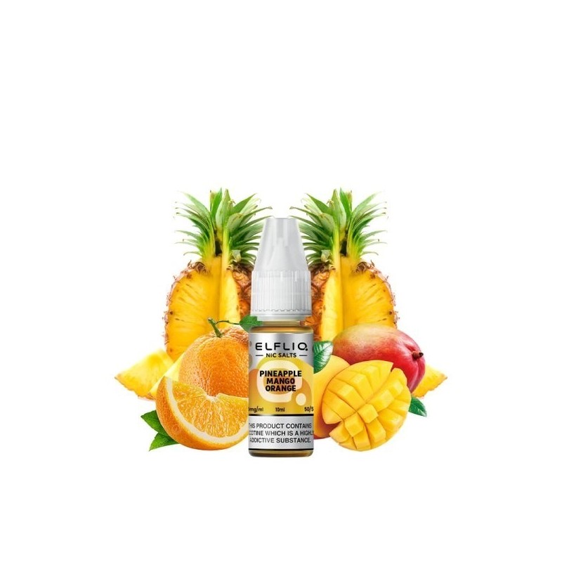 Liquid Elfbar Elfliq Salt 10ml - Pineapple Mango Orange 20mg | Eliq Vapoteur
