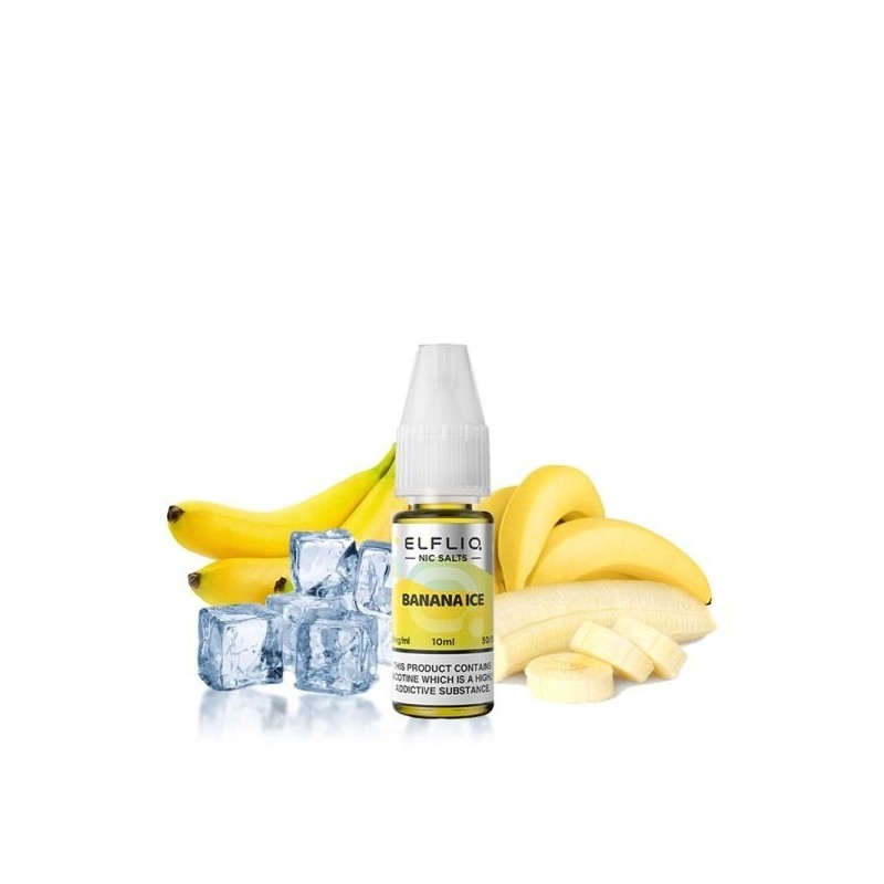 Liquid Elfbar Elfliq Salt 10ml - Banana Ice 20mg | Eliq Vapoteur