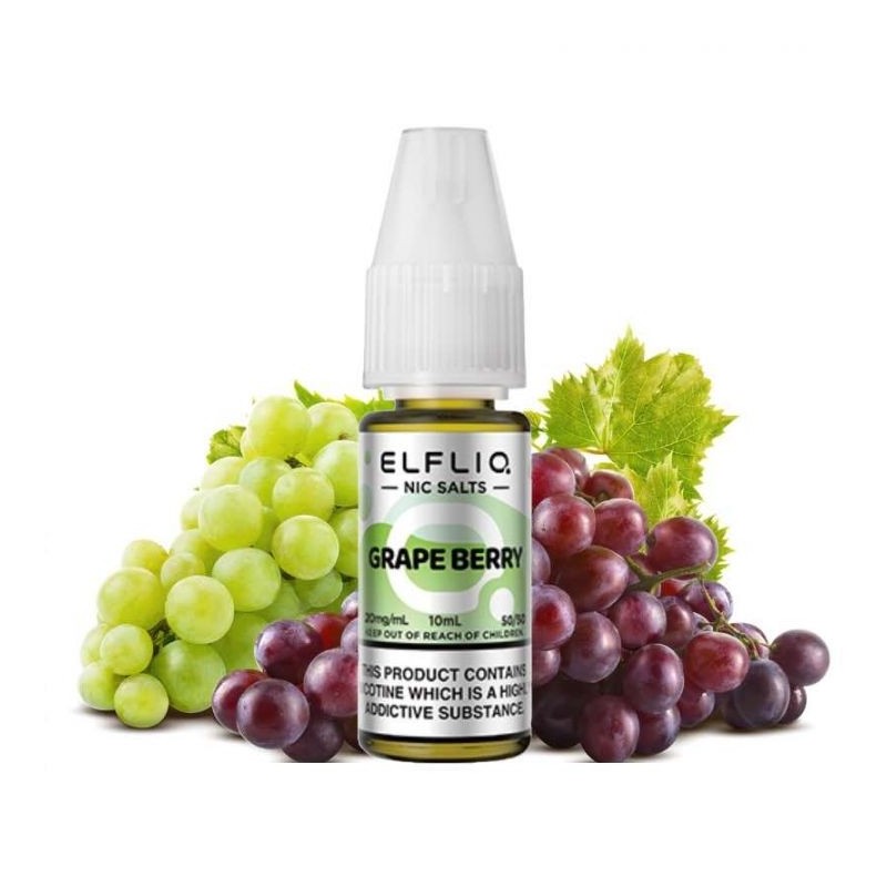 Liquid Elfbar Elfliq Salt 10ml - Grape Berry 20mg | Eliq Vapoteur