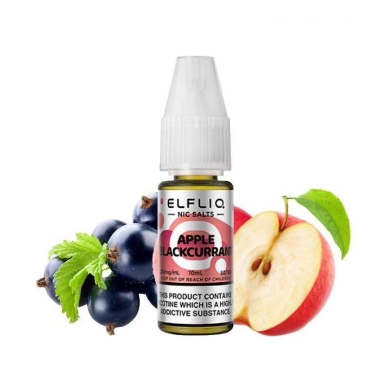 Liquid Elfbar Elfliq Salt 10ml - Apple Blackcurrant 20mg | Eliq Vapoteur