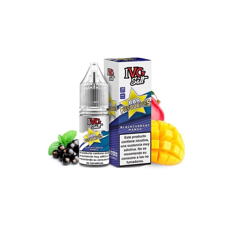 Liquid IVG Favourite Bar Salts 10ml - Blackcurrant Mango 20mg | Eliq Vapoteur