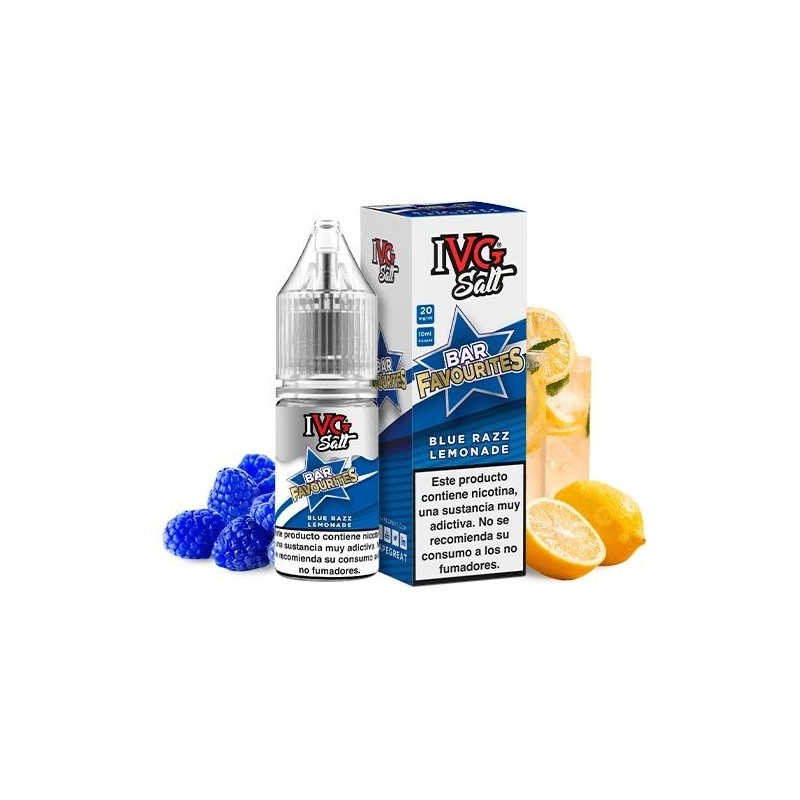 Liquid IVG Favourite Bar Salts 10ml - Blue Razz Lemonade 20mg | Eliq Vapoteur
