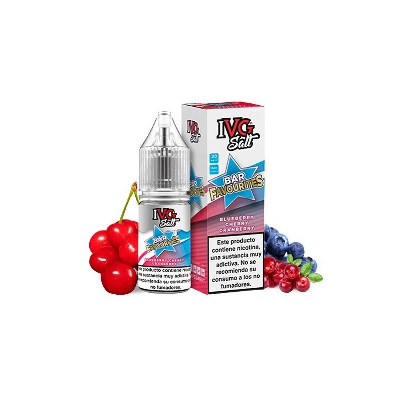 Liquid IVG Favourite Bar Salts 10ml - Blueberry Cherry Cranberry 20mg | Eliq Vapoteur