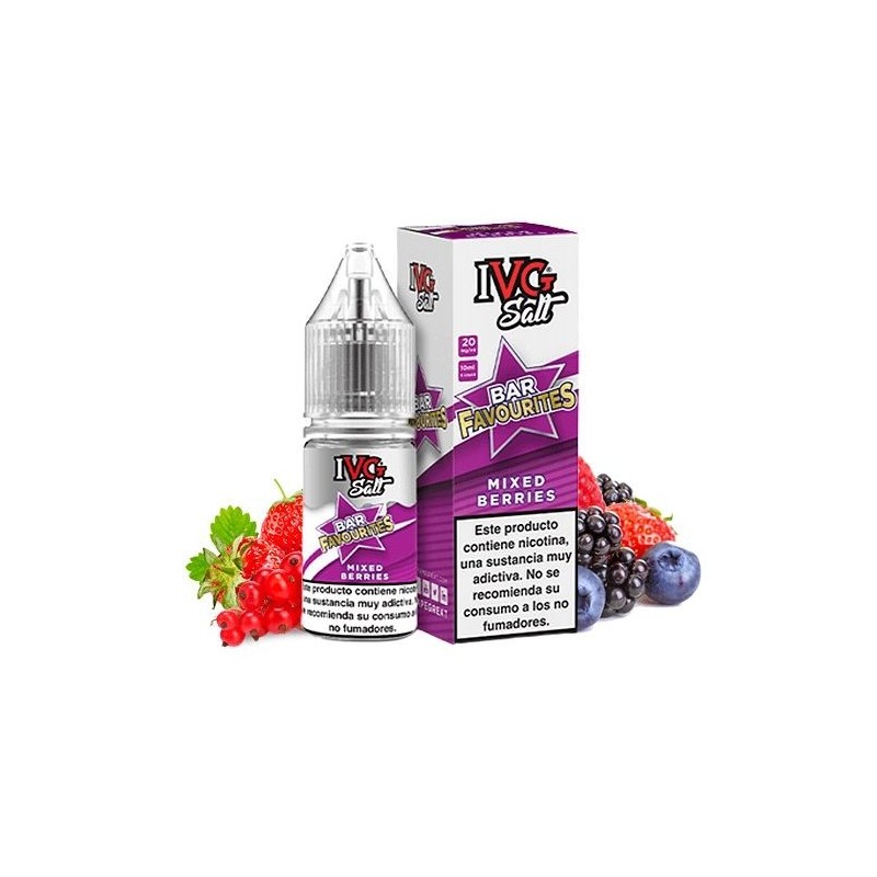 Liquid IVG Favourite Bar Salts 10ml - Mixed Berries 20mg | Eliq Vapoteur