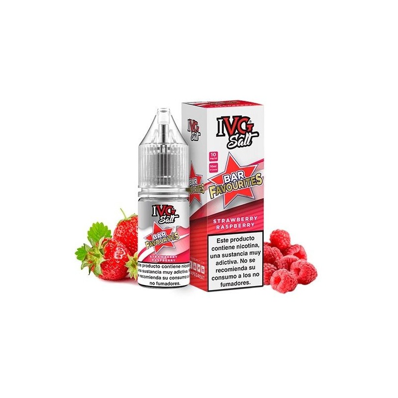 Liquid IVG Favourite Bar Salts 10ml - Strawberry Raspberry 20mg | Eliq Vapoteur