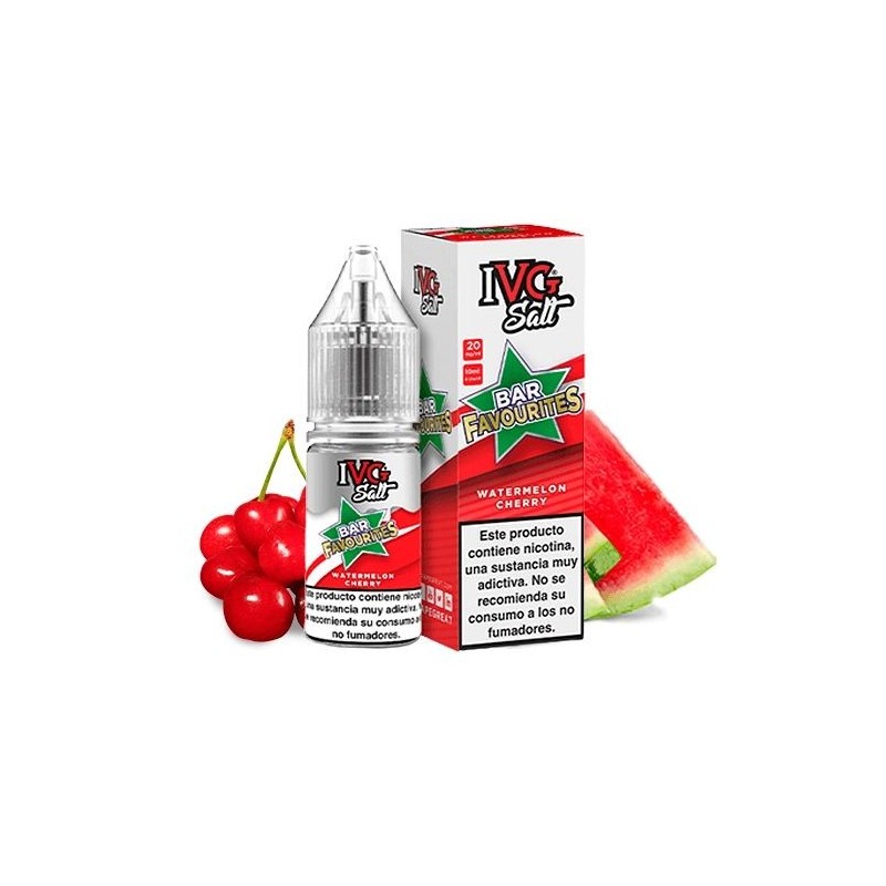 Liquid IVG Favourite Bar Salts 10ml - Watermelon Cherry 20mg | Eliq Vapoteur