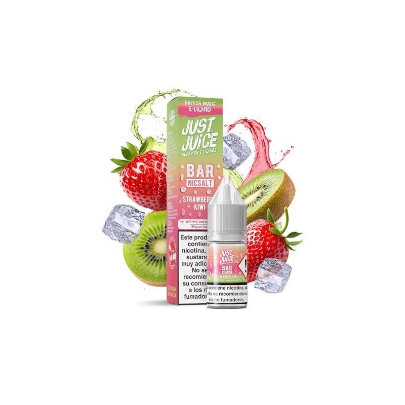 Liquid Just Juice Bar Salt 10ml - Strawberry Kiwi 20mg | Eliq Vapoteur
